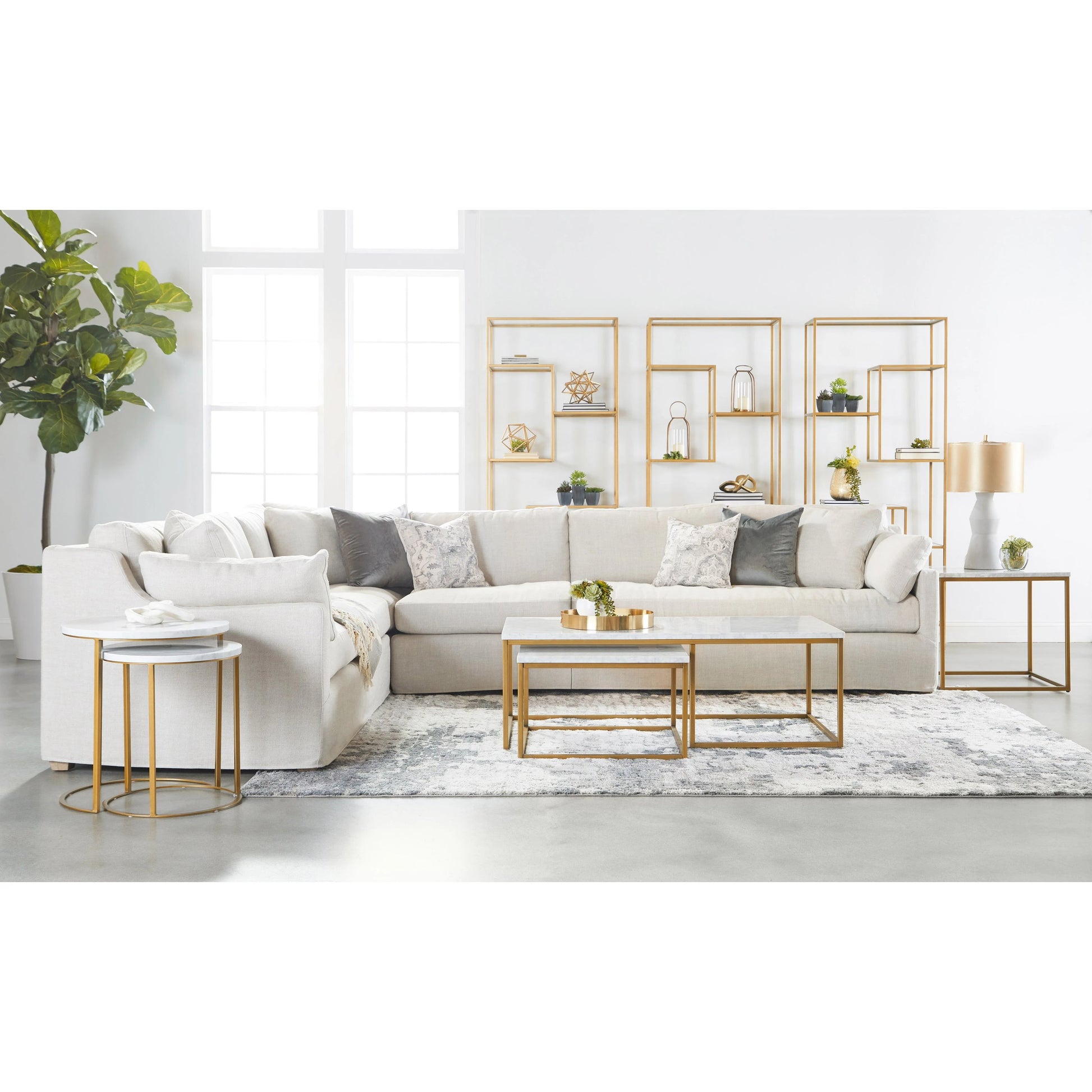 Lena Sofa by Essentials For Living in espresso, bisque. Made from solid birch wood, mdf, plywood, 55% linen, 45% polyester fabric, foam, down blend in a modern style.