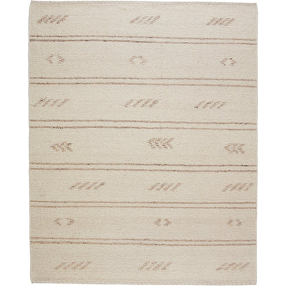 Leona LEO02 Rug by Jaipur Living in cream, light brown. Made from 100% wool in a unique style.