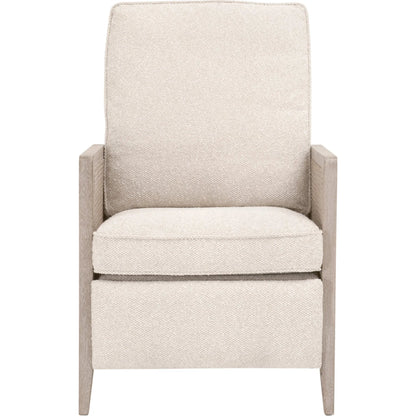 Leone Recliner by Essentials For Living in livesmart gellar, linen, natural gray oak, cane. Made from solid oak wood, rattan in a transitional style.