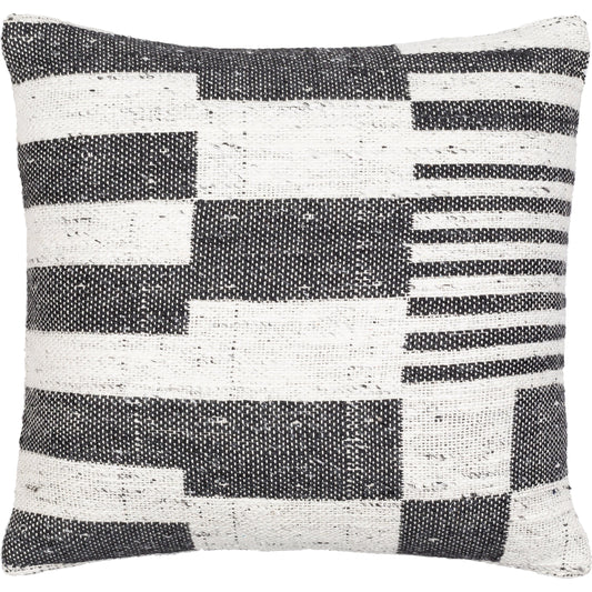Lewis Pillow - 30371 by Surya in charcoal, cream. Made from 80% viscose, 20% modal, 100% cotton in a eclectic & global style.