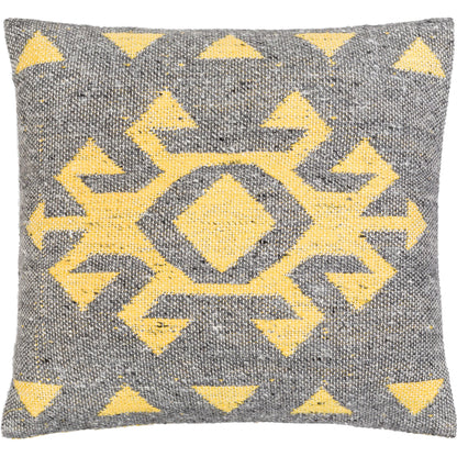 Lewis Pillow - 17991 by Surya in black, charcoal. Made from 80% viscose, 20% modal, 100% cotton in a eclectic & global style.