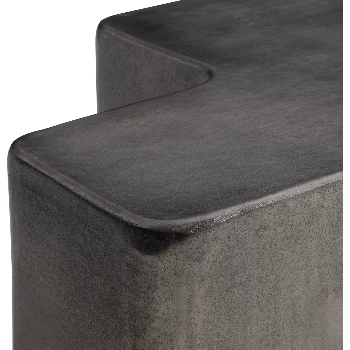007 SI-2513401 | Closeup | Juri Cocktail Table by Bernhardt in graphite. Made from metal in a modern style.