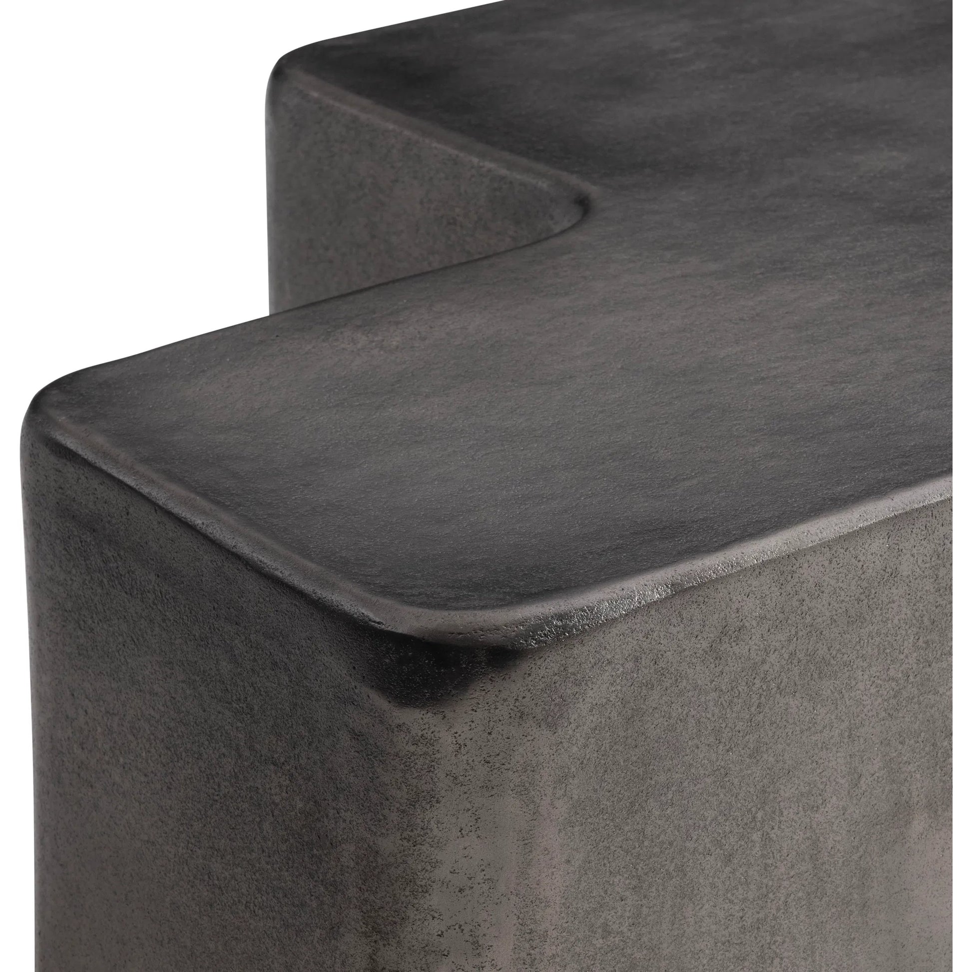 Juri Cocktail Table by Bernhardt in graphite. Made from metal in a modern style.