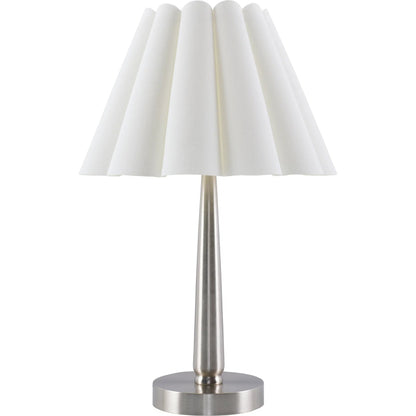 Leynar Accent Table Lamp by Livabliss. Made from iron, linen, polystyrene in a modern style.