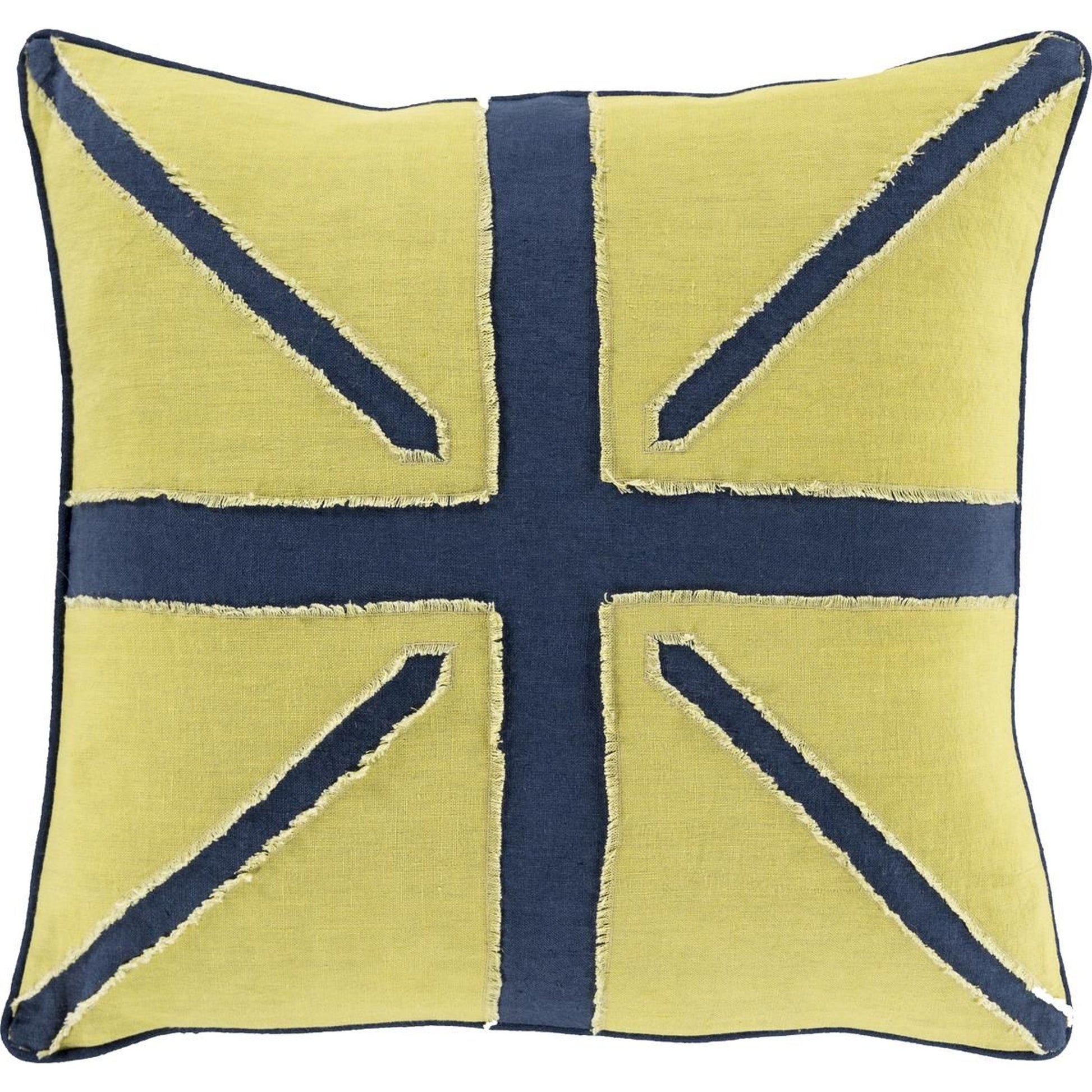 Linen Flag Pillow - 13403 by Surya. Made from 100% linen in a modern style.