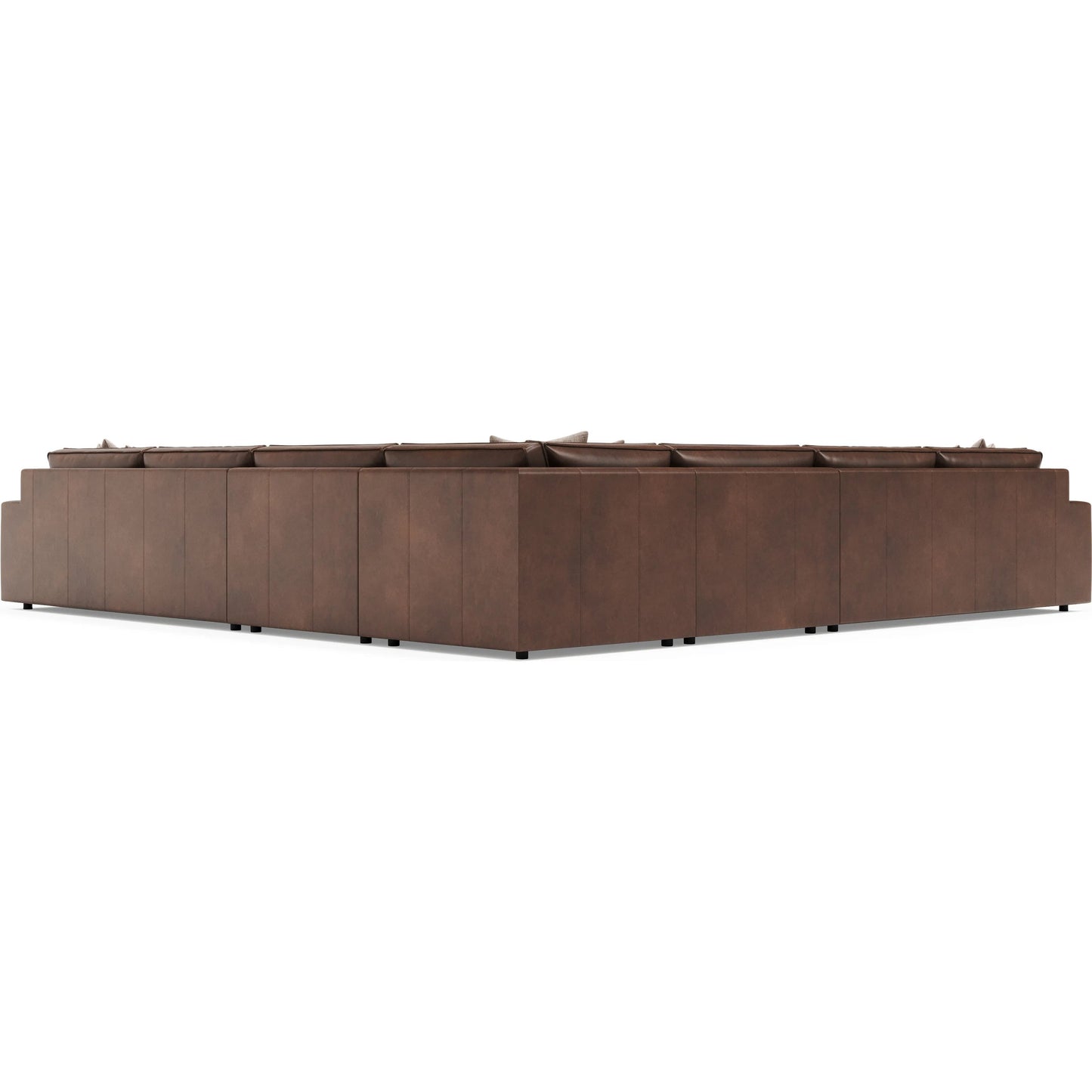 003 SI-2539276 | Additional Silo | Nest 5-PIECE Leather Sectional by Bernhardt in brown. Made from leather in a unique style.