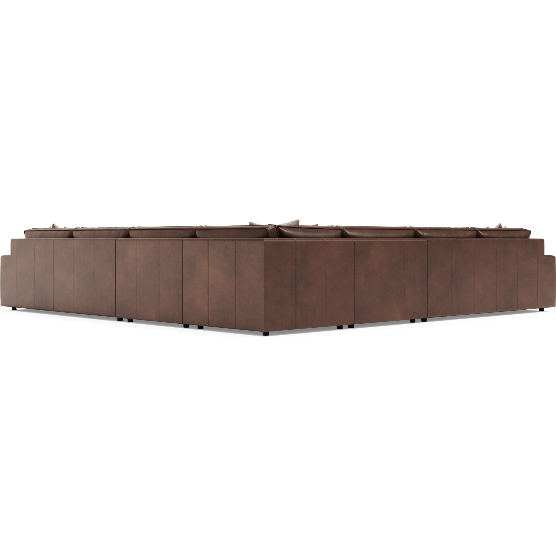 Nest 5-PIECE Leather Sectional by Bernhardt in brown. Made from leather in a unique style.