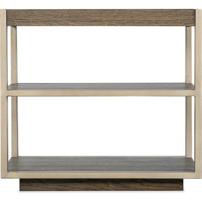 Hammon Square Oak Side Table by Hooker Furniture in medium oak, champagne. Made from unique in a transitional style.