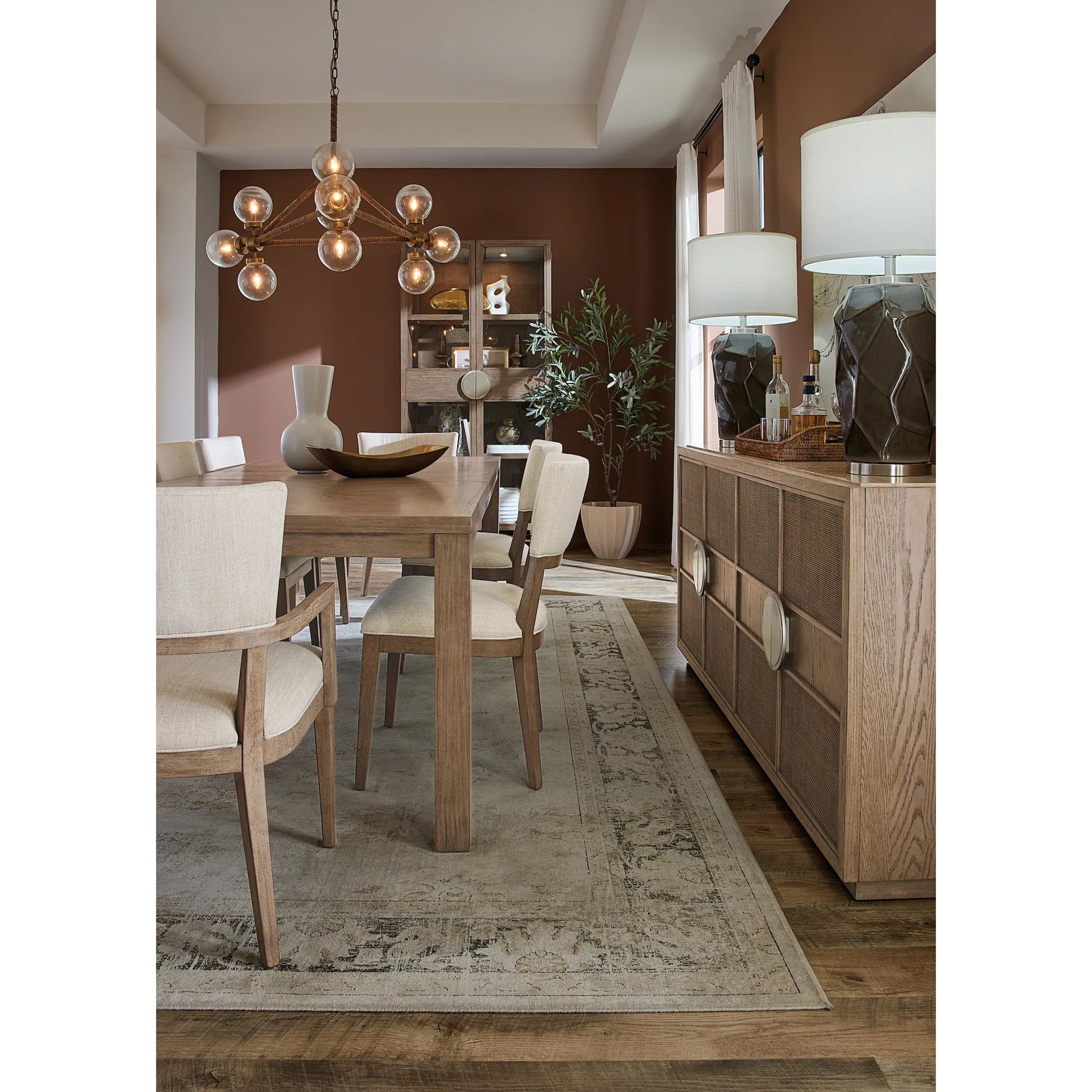 Sonnet Upholstered Side Chair by Hooker Furniture in beige and wren. Made from 92% polyester, 8% linen in a transitional style.