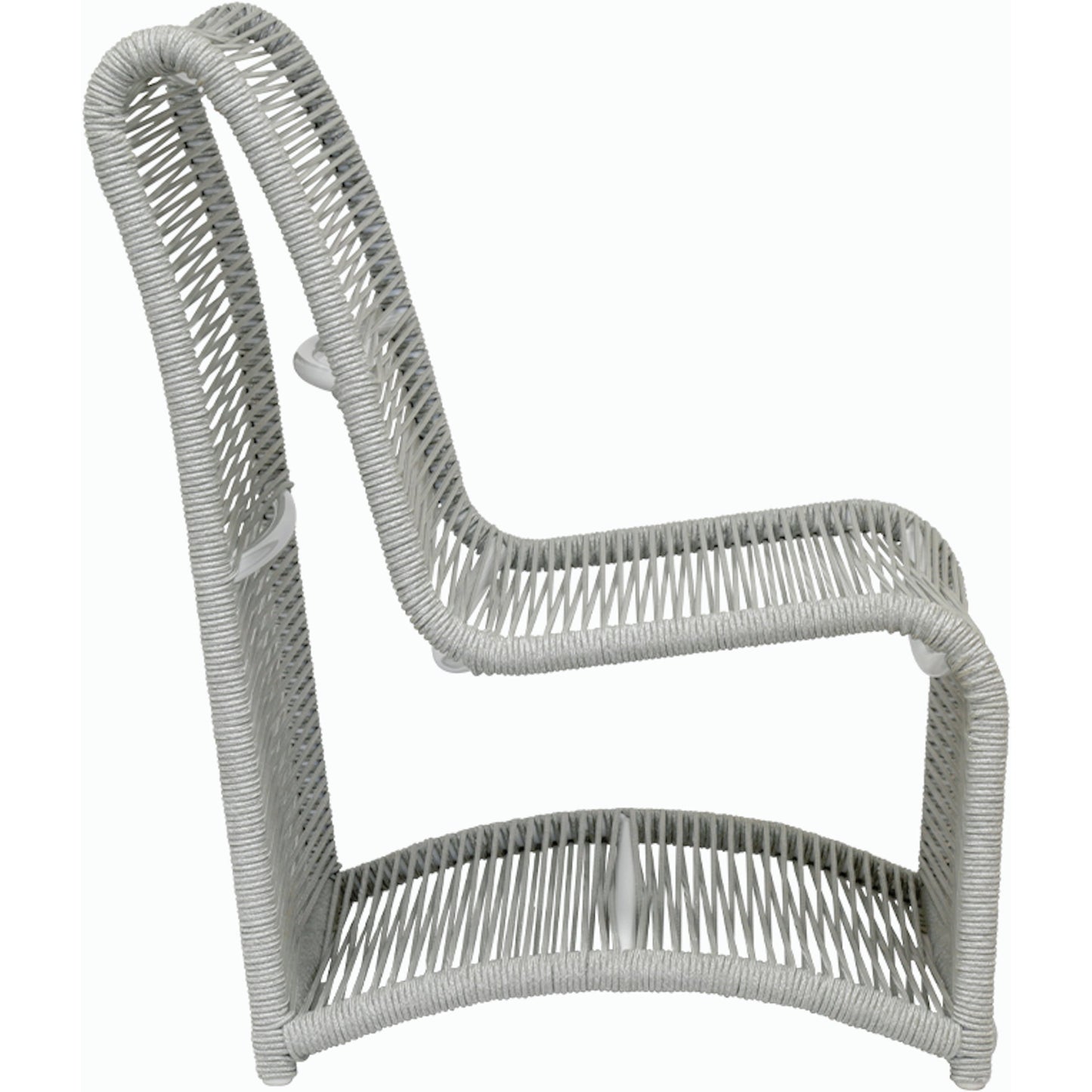 009 SI-2167074 | Additional Silo | Milano Outdoor Armless Club Chair by Sunset West. Made from olefin rope in a coastal style.