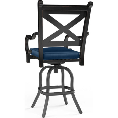 Monterey Outdoor Counter Stool by Sunset West in browns. Made from aluminum in a cottage & farmhouse style.