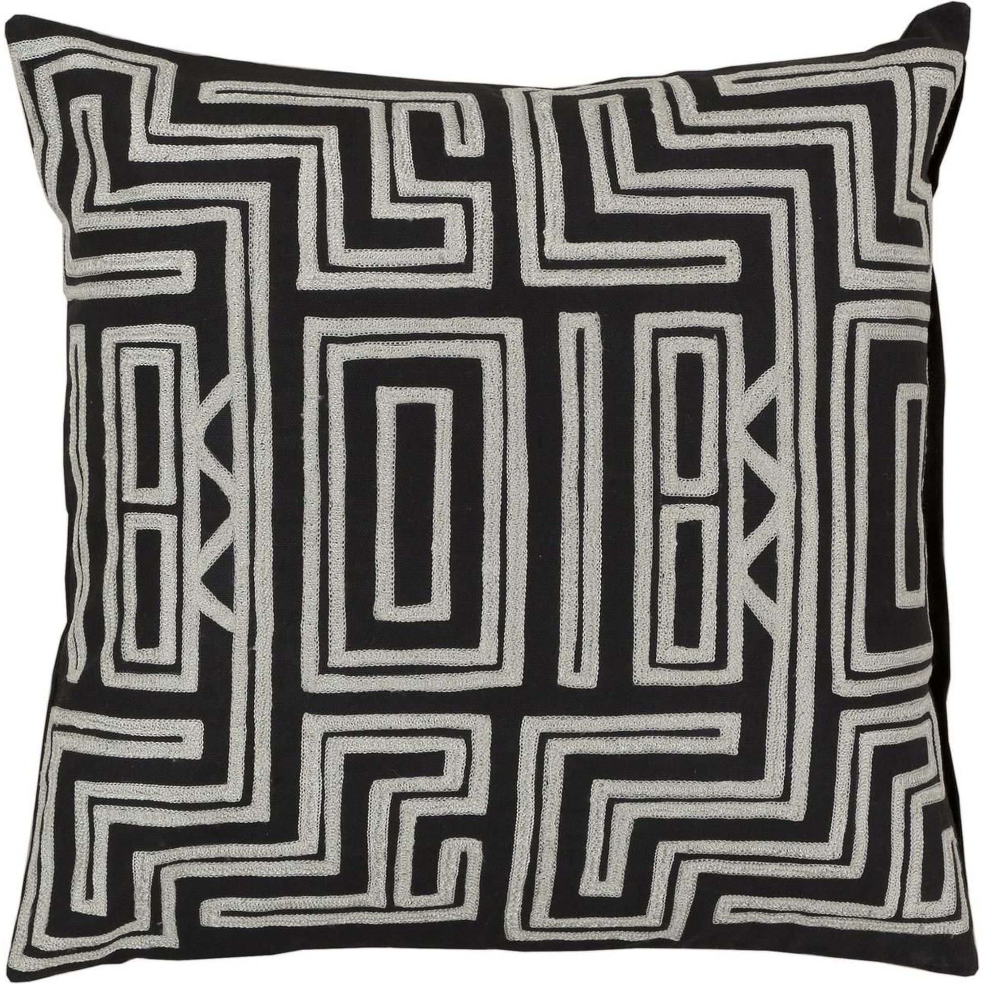 Kuba Pillow - 13307 by Surya in black, gray. Made from unique in a modern style.
