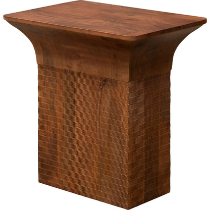 Langford End Table by Surya in brown. Made from mango wood in a transitional style.