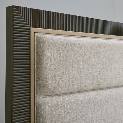 West End Loft Upholstered Bed by Pulaski Furniture in tuxedo. Made from rubberwood in a modern style.