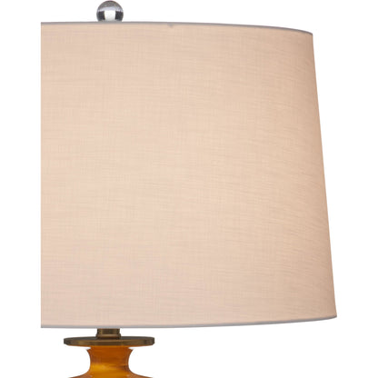 Imperial Yellow Table Lamp by Currey and Company in yellow. Made from porcelain, optic crystal, metal in a modern style.