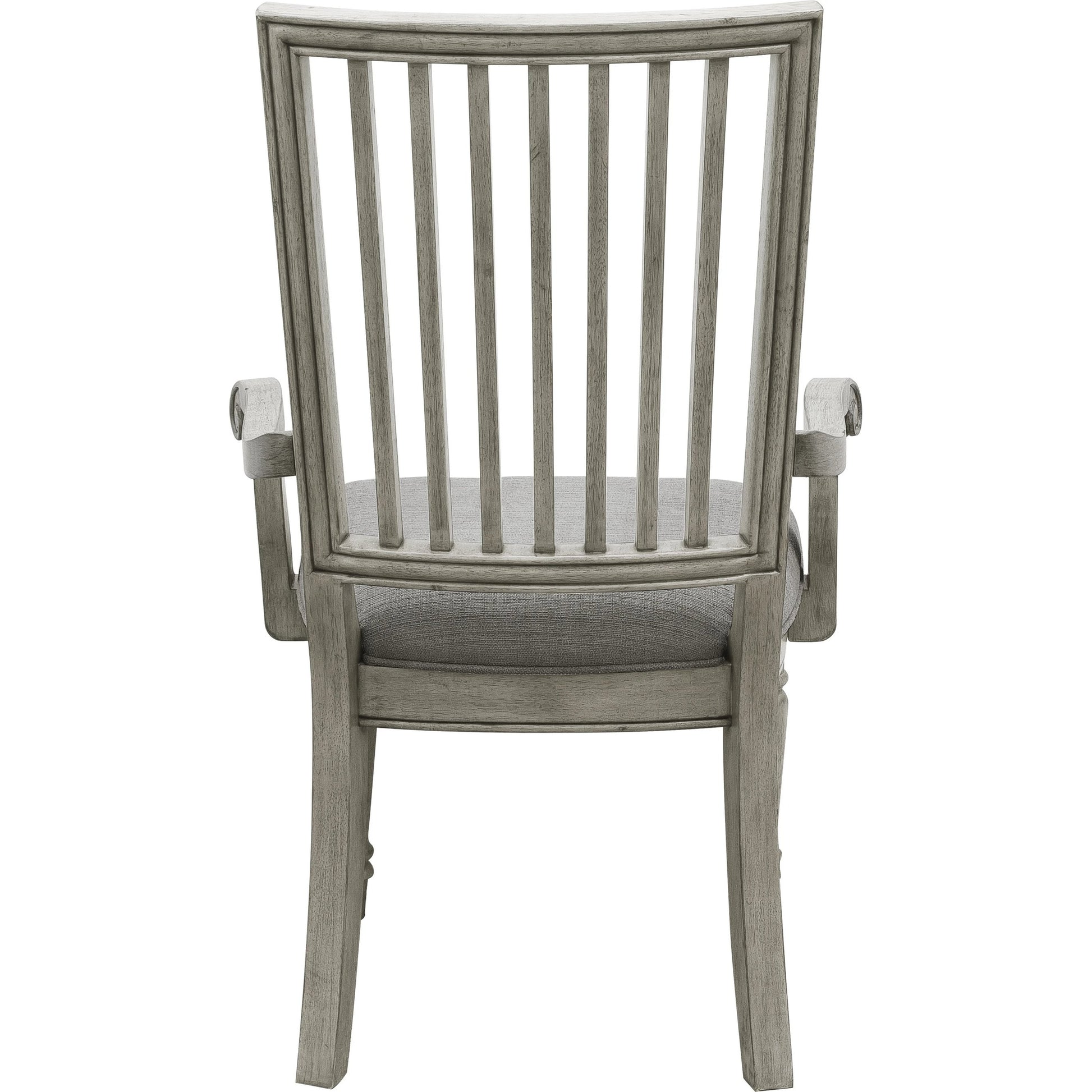 Madison Ridge Arm Chair by Pulaski Furniture in bluff grey. Made from asian hardwood, oak veneers, fabric in a traditional style.