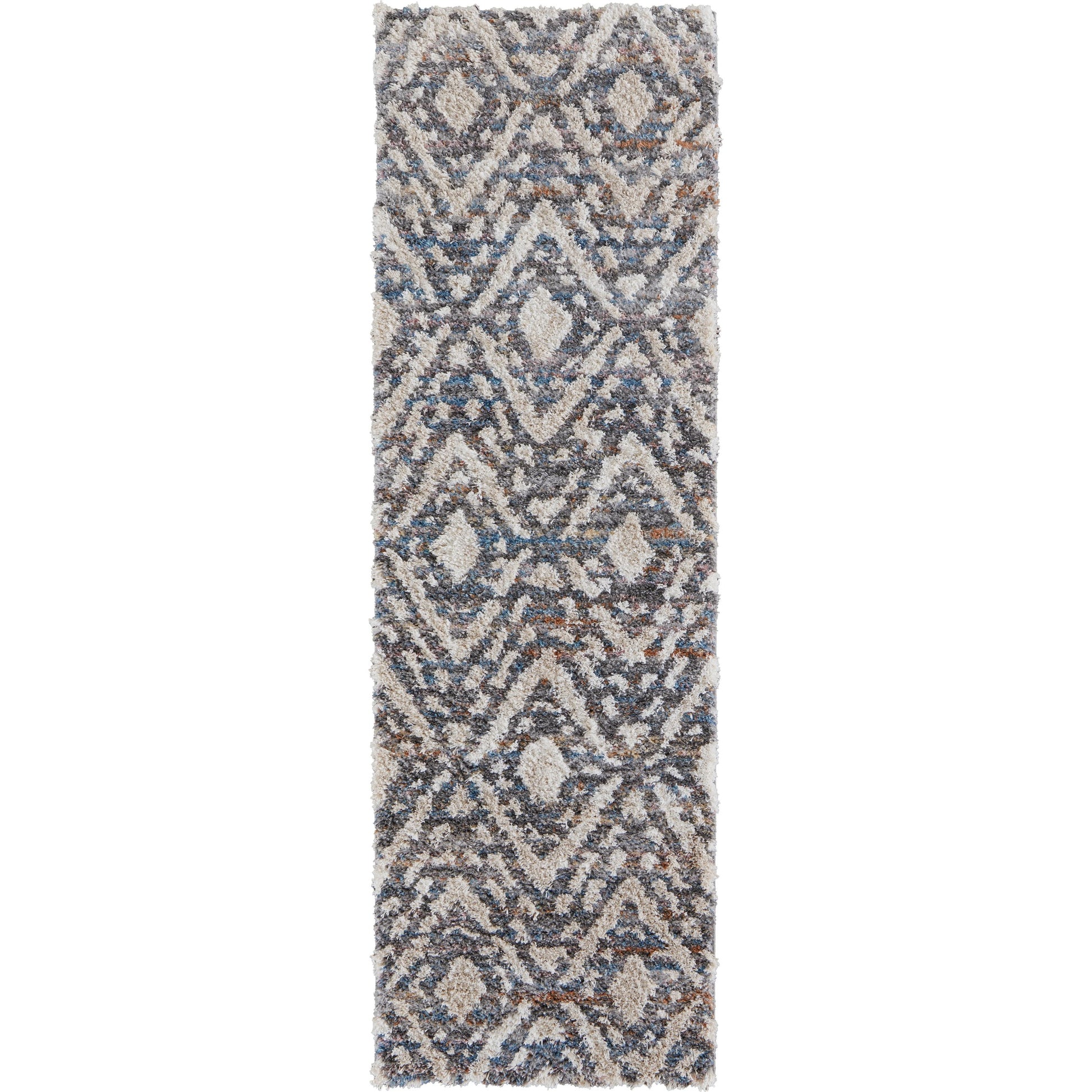 Mynka Transitional Diamond Rug - 39IAF by Feizy in ivory, gray, taupe. Made from polyester in a unique style.