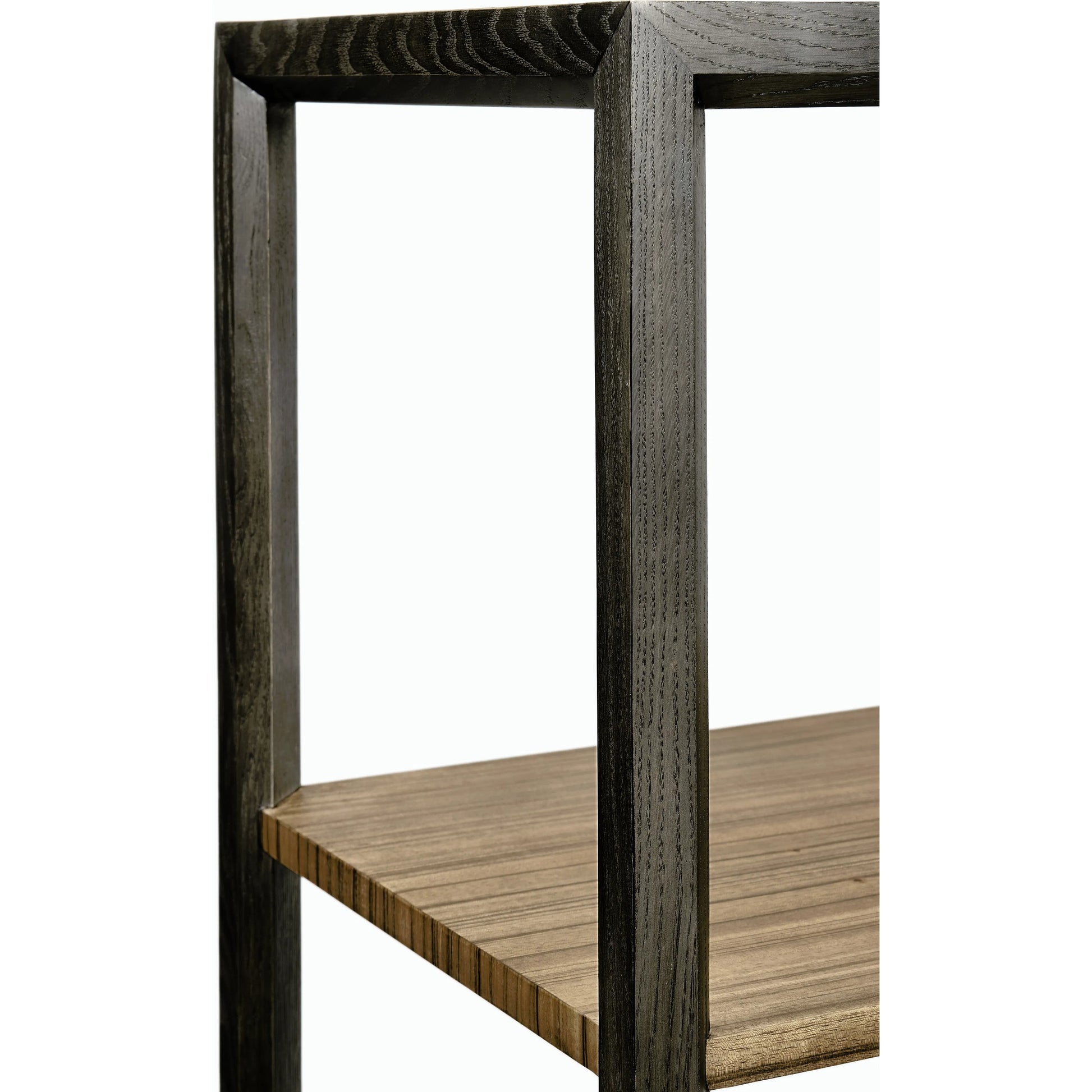 Hamilton Golden Amber Five-Tier Etagere by Jonathan Charles in brown and golden amber. Made from paldao veneer in a transitional style.