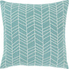 Teal, White / Down Feather / 18" x 18"