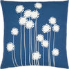 Dark Blue, Cream / Down Feather / 20" x 20"
