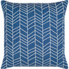 Dark Blue, Cream / Down Feather / 18" x 18"