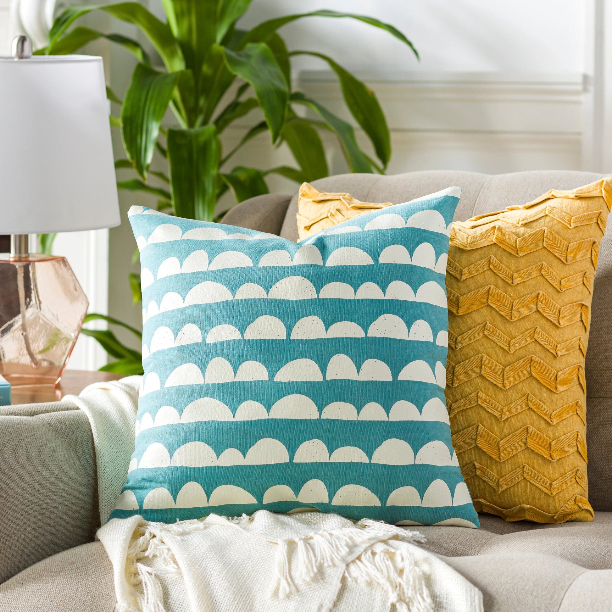 Lachen Pillow - 32244 by Surya. Made from 100% cotton in a modern style.