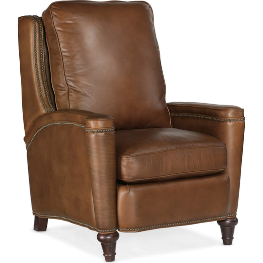 Rylea Recliner by Hooker Furniture. Made from leather in a unique style.