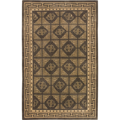 Lhotse Rug - 88 by Surya in yellow, dark gray. Made from 100% hand carded new zealand wool in a unique style.