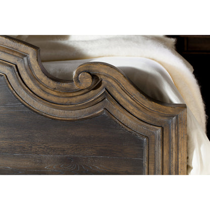 Fair Oaks Headboard by Hooker Furniture in beige and saddle brown, blackwood desert. Made from white oak veneers, fabric, resin in a traditional style.