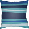 Aqua, Bright Blue, Dark Blue / 18" x 18"