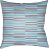 Bright Blue, Aqua, Medium Gray / 18" x 18"