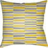 Bright Yellow, Medium Gray, Taupe / 18" x 18"