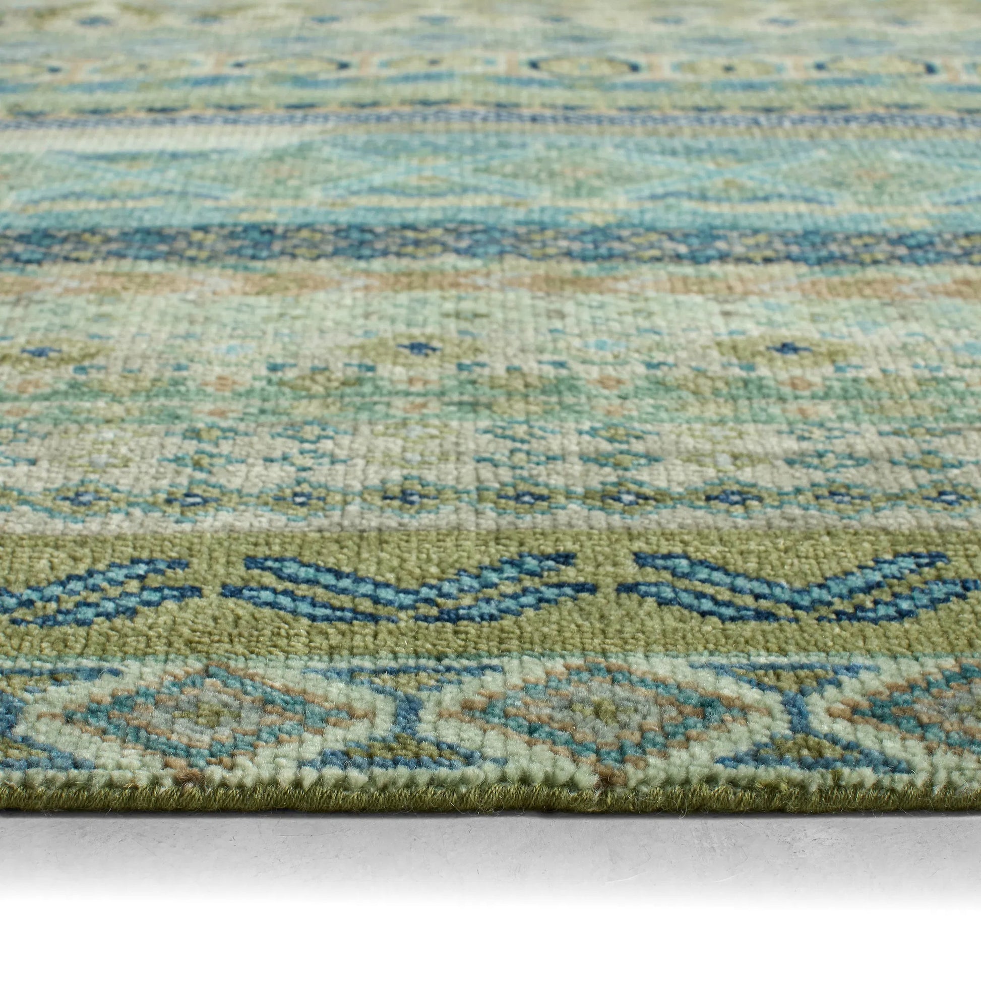 Liberty LIB15 Rug by Jaipur Living in green, blue. Made from 100% wool in a unique style.