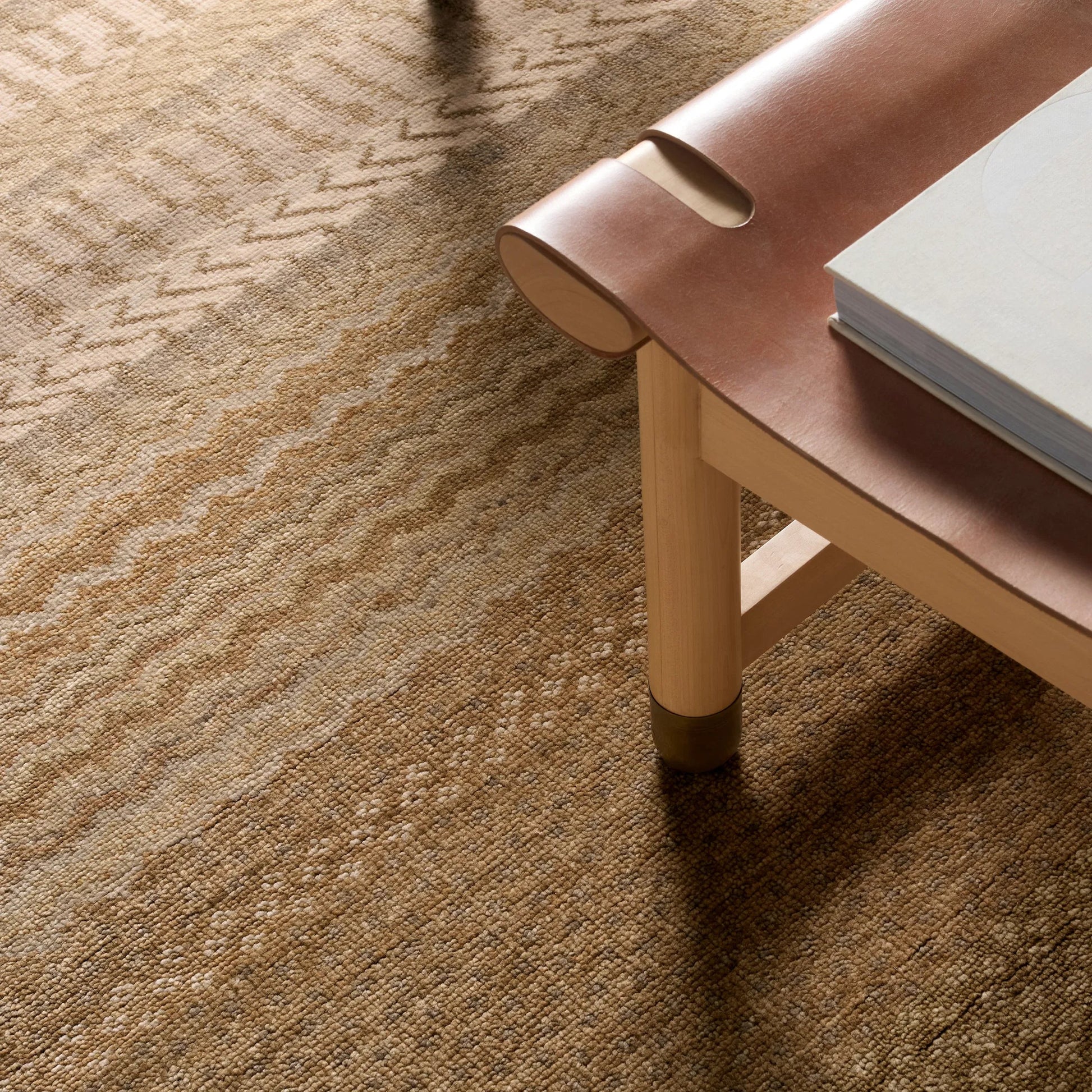 Liberty LIB16 Rug by Jaipur Living in yellow, gold, tan, beige. Made from 100% wool in a unique style.