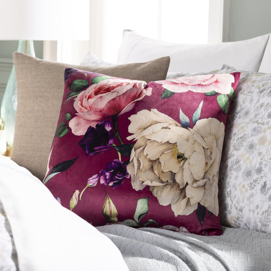 Leilani Pillow - 19983 by Surya in rose. Made from 100% polyester in a unique style.