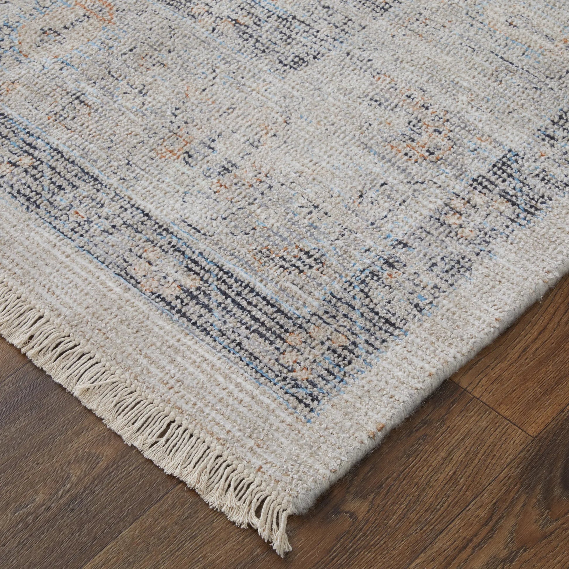Caldwell Rug - 8798980F by Feizy in ivory, blue, orange. Made from wool, viscose in a unique style.