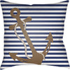 Navy, Brown / 18" x 18"