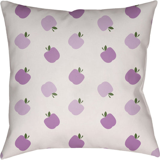 Apples Pillow - 25806 by Livabliss. Made from front: 100% polyester, back: 100% polyester in a modern style.