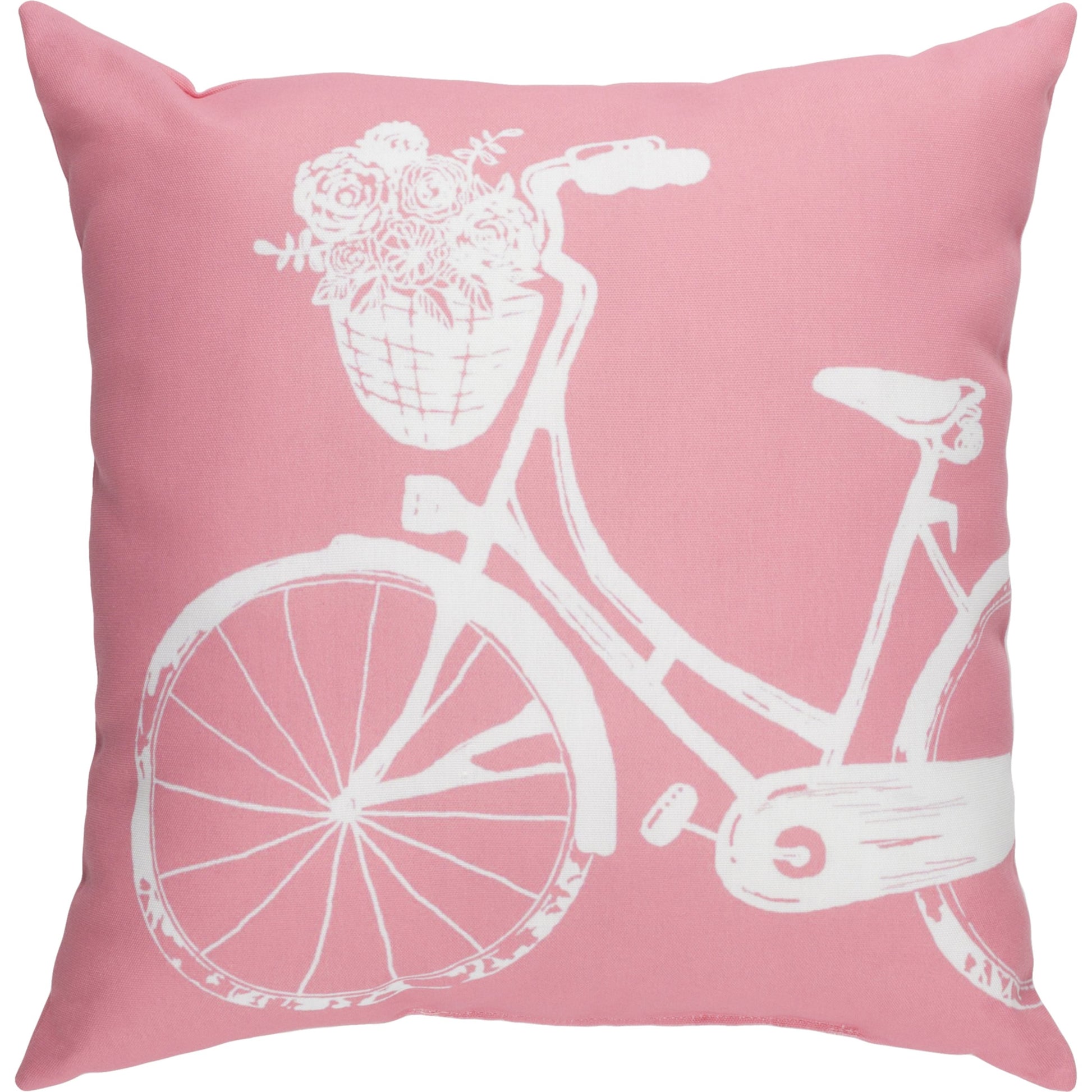Bicycle Pillow - 18673 by Livabliss. Made from front: 100% polyester, back: 100% polyester in a modern style.