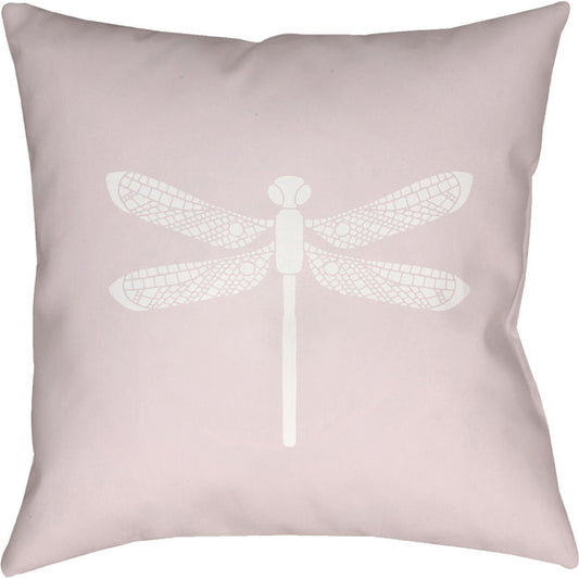 Dragonfly Pillow - 21621 by Livabliss. Made from front: 100% polyester, back: 100% polyester in a coastal style.