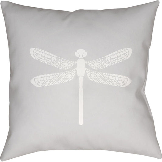Dragonfly Pillow - 21621 by Livabliss. Made from front: 100% polyester, back: 100% polyester in a coastal style.