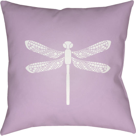 Dragonfly Pillow - 21621 by Livabliss. Made from front: 100% polyester, back: 100% polyester in a coastal style.