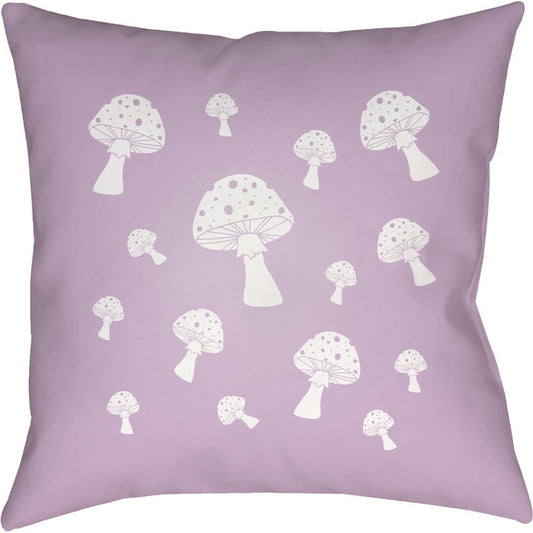 Mushrooms Pillow - 25712 by Livabliss. Made from front: 100% polyester, back: 100% polyester in a modern style.