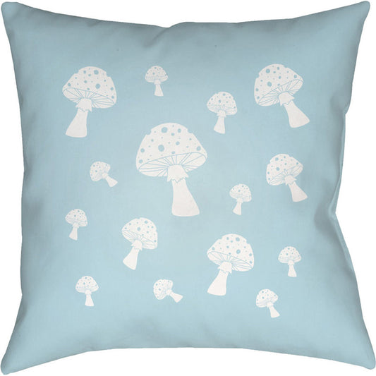 Mushrooms Pillow - 25712 by Livabliss. Made from front: 100% polyester, back: 100% polyester in a modern style.