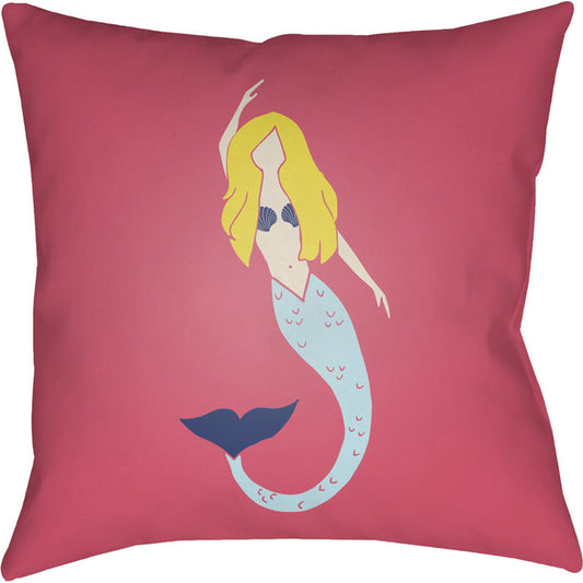 Mermaid Pillow - 15456 by Livabliss. Made from front: 100% polyester, back: 100% polyester in a modern style.