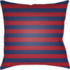 Red, Navy / 18" x 18"