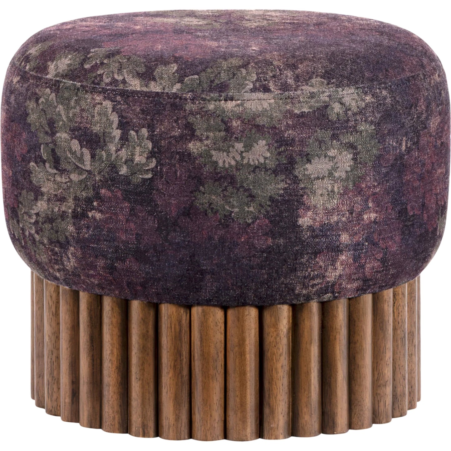 000 SI-2633232 | Primary Silo | Liliana Ottoman by Livabliss in brown and painted. Made from polyester, rubber wood, high density polyurathane foam in a unique style.