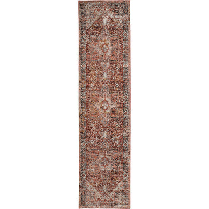 Caprio Transitional Rug - 3960F by Feizy in red, ivory, black. Made from polyester, viscose in a unique style.