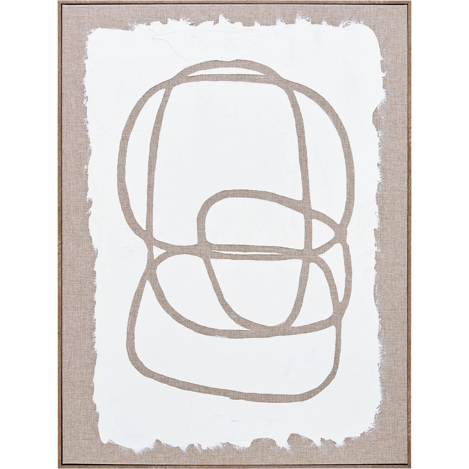 Lines Framed Art by Livabliss in beige and hand painted. Made from canvas, polystyrene in a unique style.