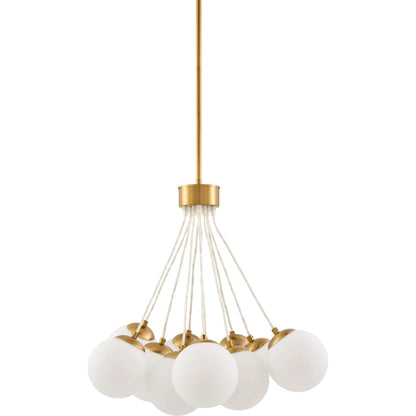 Liora Chandelier by Surya in painted, electroplated. Made from iron, glass in a modern style.